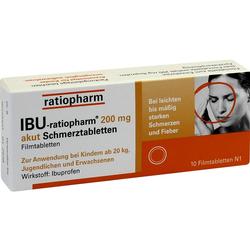 IBU-RATIOPHARM 200 mg akut Schmerztbl.Filmtabl. IBU-RATIOPHARM 200 mg akut Schmerztbl.Filmtabl.