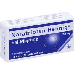 NARATRIPTAN Hennig bei Migräne 2,5 mg Filmtabl. NARATRIPTAN Hennig bei Migräne 2,5 mg Filmtabl.