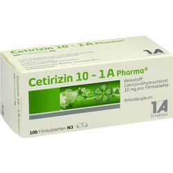 CETIRIZIN 10-1A Pharma Filmtabletten CETIRIZIN 10-1A Pharma Filmtabletten