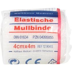MULLBINDEN elastisch 4 cmx4 m