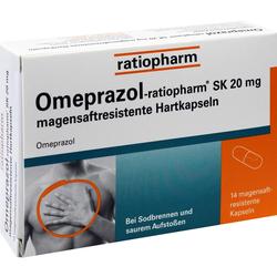 OMEPRAZOL-ratiopharm SK 20 mg magensaftr.Hartkaps. OMEPRAZOL-ratiopharm SK 20 mg magensaftr.Hartkaps.