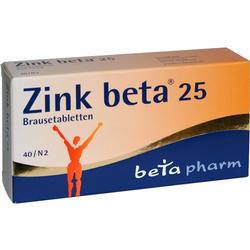 ZINK BETA 25 Brausetabletten ZINK BETA 25 Brausetabletten