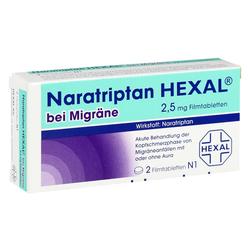 NARATRIPTAN HEXAL bei Migräne 2,5 mg Filmtabletten NARATRIPTAN HEXAL bei Migräne 2,5 mg Filmtabletten